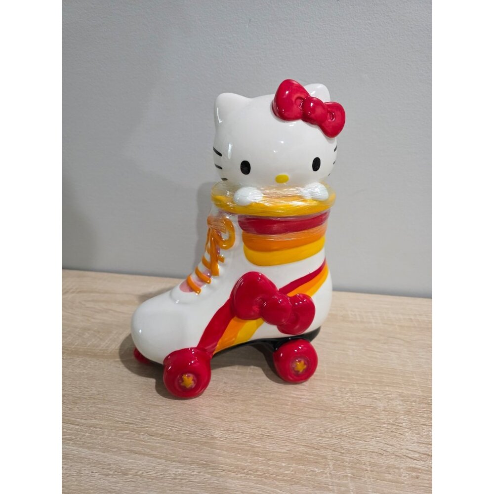 New Hello Kitty Roller Derby ceramic cookie jar BlueSky Sanrio